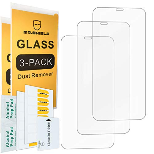 Mr_Shield Screen Protector Compatible with iPhone 12 Mini  5_4 inch  Inch Display_ 2020   3 PACK  Tempered Glass Screen Protector