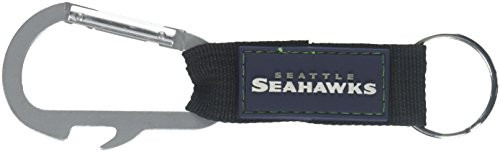 Pro Specialties Group NFL Seattle Seahawks Carabineer Keychain_ Navy_ One Size