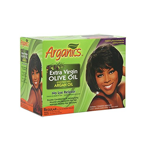 Arganics Double Moisturizing and Conditioning No Lye Relaxer Kit, Regular