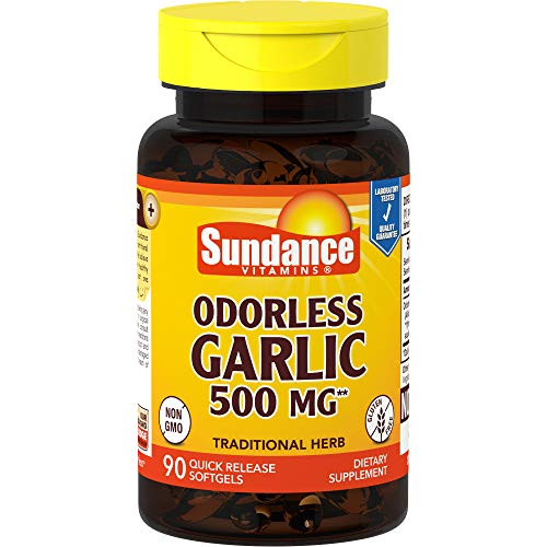 Sundance Odorless Garlic 500 mg Tablets_ 90 Count