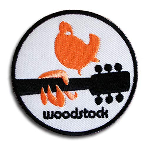 Verani Woodstock Patch Embroidered Iron on Peace Love Music Rock 1969 Festival Dove Hippie Boho Retro Psychedelic Orange Verani Woodstock Patch Embroidered Iron on Peace Love Music Rock 1969 Festival Dove Hippie Boho Retro Psychedelic Orange