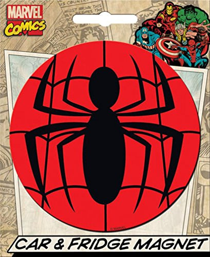 Ata_Boy Marvel Comics Die_Cut Spider_Man Logo Magnet for Cars_ Refrigerators and Lockers