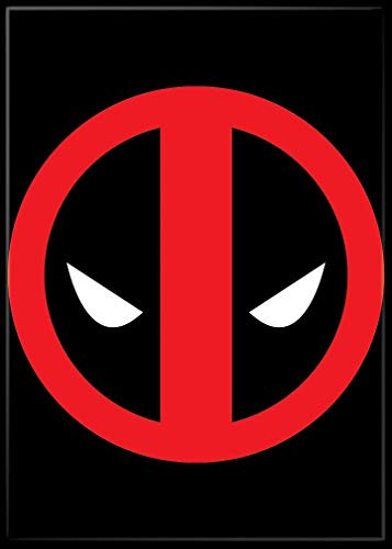 Ata_Boy Marvel Comics Deadpool Logo 2_5 inch  x 3_5 inch  Magnet for Refrigerators and Lockers