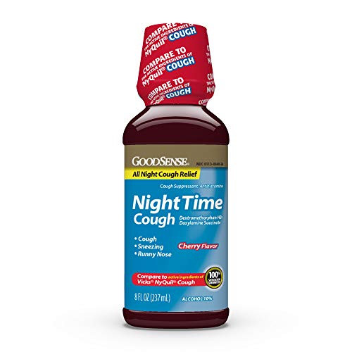 GoodSense Nighttime Cough Syrup for Cough Relief_ 8 Fluid Ounce