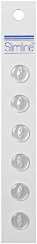 BERWICK OFFRAY Buttons Slimline_ Pearl 2_Hole 716 inch  6Pkg