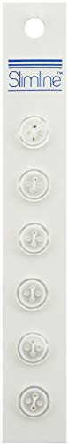 BERWICK OFFRAY Buttons Slimline_ Pearl 4_Hole 716 inch  6Pkg