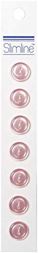 BERWICK OFFRAY Buttons Slimline_ Pink 2_Hole 716 inch  7Pkg