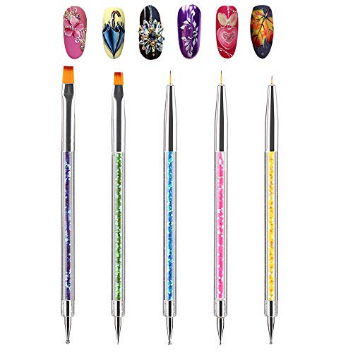 5pcs Double Ended Nail Art Brushes Point Drill Nail Dotting Drawing Painting Tools Liner for Manicure Nail Art Design Nail Art Pens 5pcs Double Ended Nail Art Brushes Point Drill Nail Dotting Drawing Painting Tools Liner for Manicure Nail Art Design Nail Art Pens
