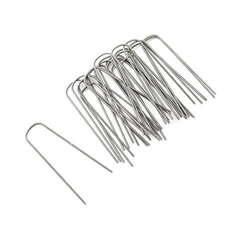 Greenscapes Garden Achor Pin and Landscape Fabric Holding Staple Stakes_ Pack of 25