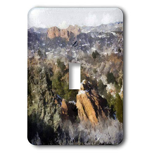 3dRose lsp_38653_1 Colorado Mountains View from Red Rock Canyon Single Toggle Switch