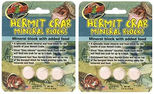 2 Pack  Zoo Med Hermit Crab Mineral Blocks