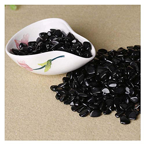 Wixine 1Pcs 100g Natural Black Obsidian Quartz Crystal Mini Stone Rock Chips Energy Healing