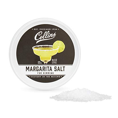 Collins White Margarita Salt Rimmer for Cocktails  Glass Rimming Salt for Margarita_ Bloody Mary_ Manhattan Drinks_ 6ounce