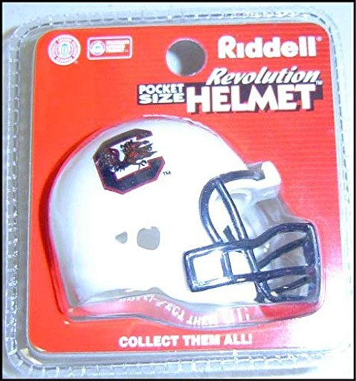 Riddell NCAA South Carolina Fighting Gamecocks Helmet Pocket ProHelmet Pocket Pro VSR4 Style_ Team Colors_ One Size