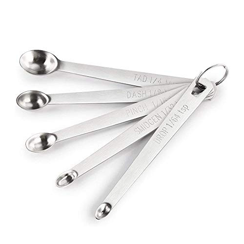 DAWEIF 5pcsLot Stainless Steel Measuring Spoons Set Mini Kitchen Scales Tool for Baking Coffee Spoon Seasoning Spoon