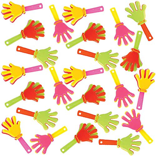 The Dreidel Company Multi Color Hand Clappers_ Groggers 3 inch  Hand Clappers  24_Pack