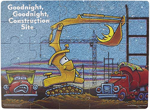 Goodnight, Goodnight, Construction Site 25 Piece Wood Jigsaw Puzzle, 15.75"