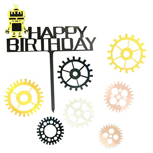Robot Theme 8 Pcs Cake Topper Acrylic Cake Topper Happy Birthday Cake Topper Cake Decoration Supplies Robot Theme 8 Pcs Cake Topper Acrylic Cake Topper Happy Birthday Cake Topper Cake Decoration Supplies