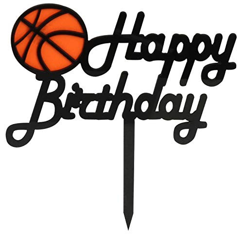 Black Happy Birthday Cake Topper with Basketball Theme and Acrylic Cake Topper Birthday Cake Supplies Party Event Decorations Black Happy Birthday Cake Topper with Basketball Theme and Acrylic Cake Topper Birthday Cake Supplies Party Event Decorations