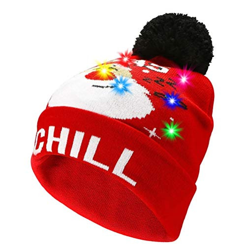 LNKK LED Light Up Christmas Beanie Hat LED Light Knit Cap Xmas Silly Beanie Hat LED Knitted Flashing Beanie Hat Novelty Beanies Knit Hats Christmas Ha LNKK LED Light Up Christmas Beanie Hat LED Light Knit Cap Xmas Silly Beanie Hat LED Knitted Flashing Beanie Hat Novelty Beanies Knit Hats Christmas Ha