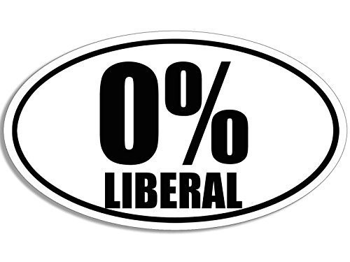 Oval 0 percent  Percent Liberal Bumper Sticker  Conservative GOP Trump