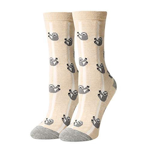HAPPYPOP Women Girls Lazy Sloth Socks Funny Zoo Animal Socks_ Sloth Gift Crew Socks HAPPYPOP Women Girls Lazy Sloth Socks Funny Zoo Animal Socks_ Sloth Gift Crew Socks