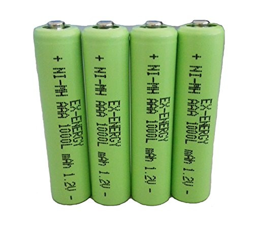 EX_ENERGY AAA 1_2V 1000mAh LSD Button top NiMH Rechargeable Batteries 4 Pack