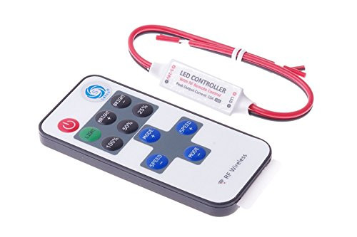 SMAKN RF Mini LEDController with Wireless Remote Control for 5050 3528 RGB LED Strip