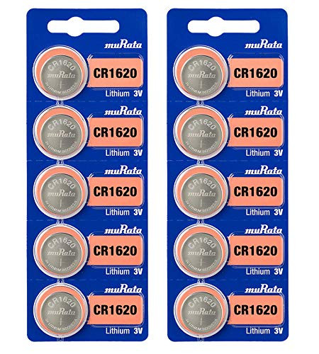 Murata CR1620 Battery 3V Lithium Coin Cell _ Replaces Sony CR1620  10 Batteries