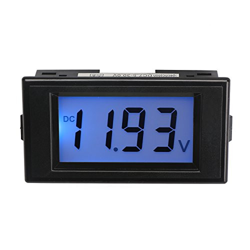 Voltmeter Digital Display_ DROK Micro Voltage Meter DC 7_5V~19_99V 4 Digit LCD Voltage Detector 12V 9V Battery Volt Tester Module Gauge Panel for Auto