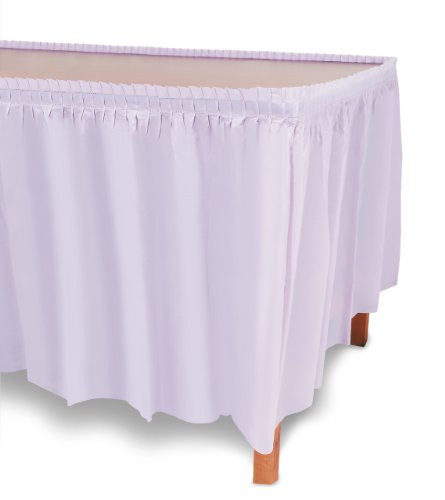 Darice 1141-39 Plastic Table Skirt, 29-Inch, Lavender
