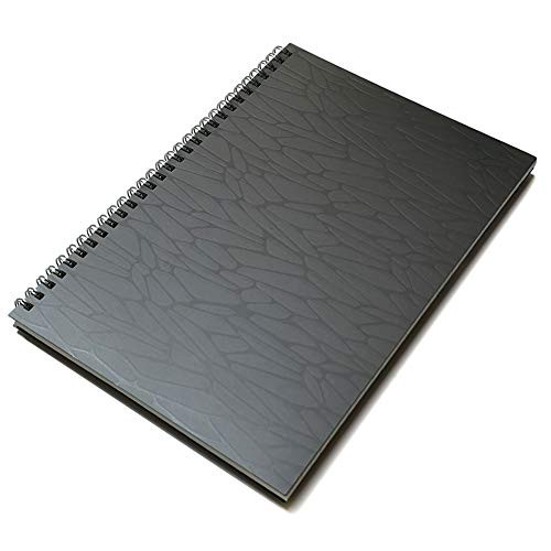 B5 Spiral NotebookSpiral Journal_ Large Spiral Notebook Lined_ Elastic Cover Spiral Ruled Journal_ 140 Pages with Lines_ 7_3x10_2in_ Gray