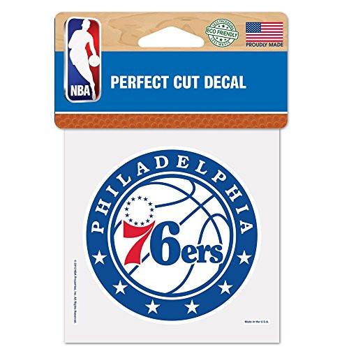 Wincraft Philadelphia 76ers 4x4 Die Cut Decal Wincraft Philadelphia 76ers 4x4 Die Cut Decal