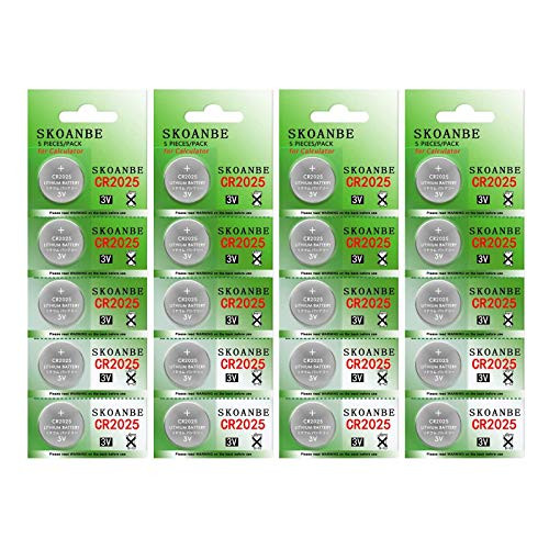 SKOANBE CR2025 3V Lithium Coin Battery 2025?Pack of 20?