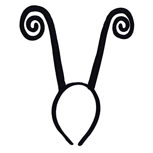 Tonak Black Antenna Headband Butterfly Antenna Headband Velvet Headband for Halloween Party Costume Accessory