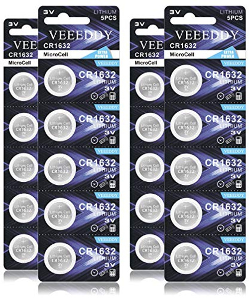 VEEEDDY CR1632 Battery 20 Pack CR1632 3V Lithium Coin Cell Battery
