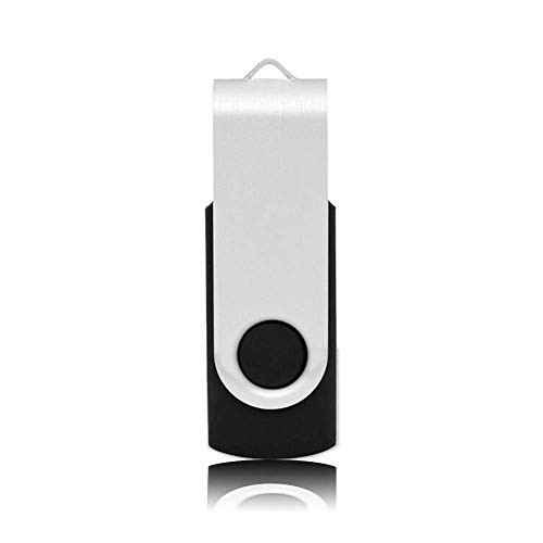 ANSOW 64GB USB Flash Drive_ USB 2_0 Memory Sticks for Computers_ Mini USB Sticks Swivel Design Thumb Drive Pen Drive 64GB Black