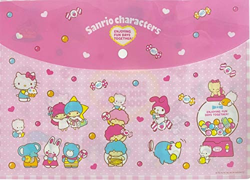 Sanrio Characters Plastic File Folder Case A4 Size 1 Pockets Stationery