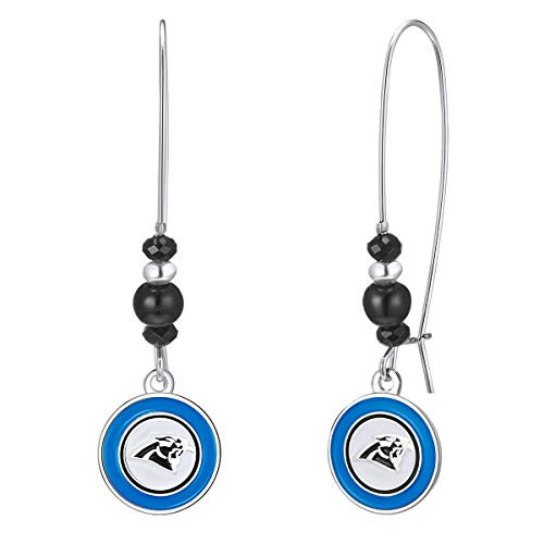 Pro Specialties Group NFL Carolina Panthers Kidney Wire Hook Earrings