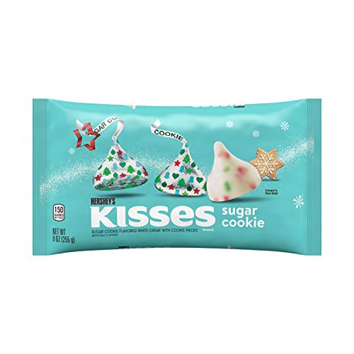 HERSHEYS Kisses Holiday Sugar Cookie Flavored White Creme Candy_ 9 ounce HERSHEYS Kisses Holiday Sugar Cookie Flavored White Creme Candy_ 9 ounce