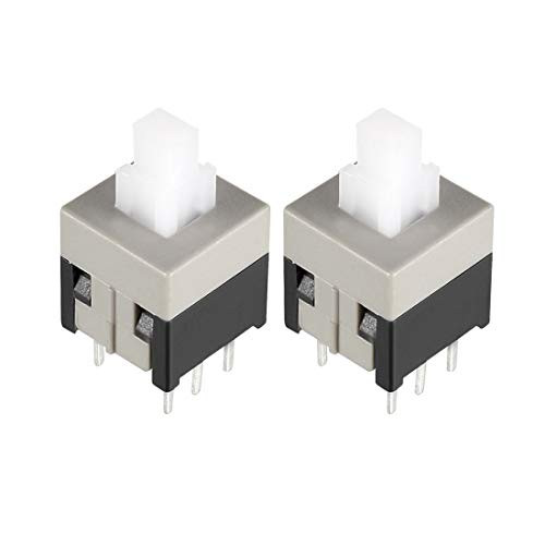 uxcell 8_5x8_5x14mm PCB DIP Mounting Tact Tactile Push Button Switch Self Lock 6 Pin 20PCS