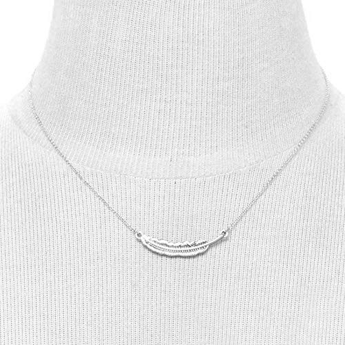 Jovono Feather Pendant Necklaces Fashion Necklace Chain Jewelry for Women and Girls Silver Jovono Feather Pendant Necklaces Fashion Necklace Chain Jewelry for Women and Girls Silver