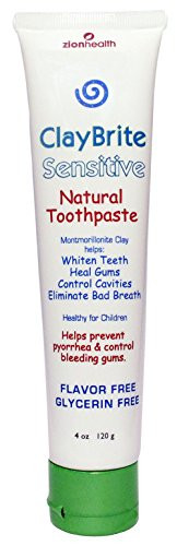 Claybrite natural toothpaste for SENSITIVE GUMS  and  TEETH _ Non_Fluoride