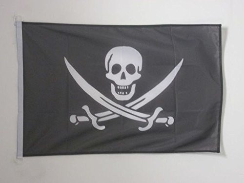 AZ FLAG Pirate Jack Rackham Nautical Flag 18 x 12 _ Pirates Flags 30 x 45 cm _ Banner 12x18 in for Boat