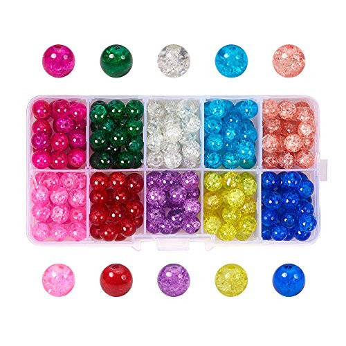 Pandahall 1 Box About 100pcs 10 Color Handcrafted Crackle Lampwork Glass Round Beads Assortment 10mm Lot for Jewelry Making Pandahall 1 Box About 100pcs 10 Color Handcrafted Crackle Lampwork Glass Round Beads Assortment 10mm Lot for Jewelry Making