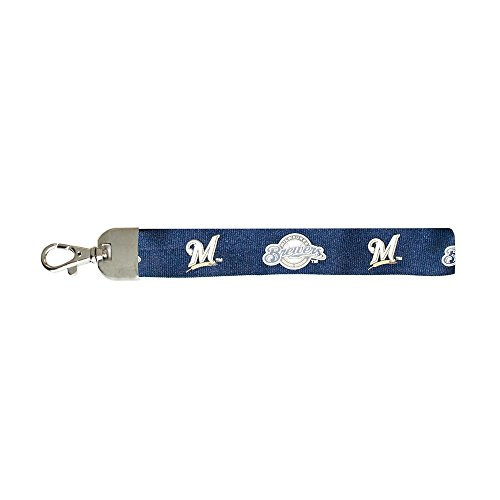 Pro Specialties Group MLB Milwaukee Brewers Wristlet Lanyard_ Blue_ One Size