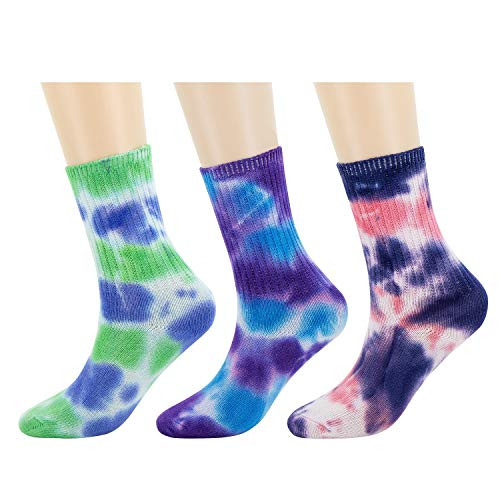 Dowerme Fashion Tie Dye Socks for Women Athletic Hiking Socks Moisture Wicking Novelty Soft Cotton Crew Socks Dowerme Fashion Tie Dye Socks for Women Athletic Hiking Socks Moisture Wicking Novelty Soft Cotton Crew Socks
