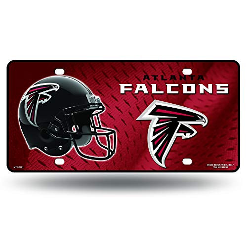 NFL Rico Industries Metal License Plate Tag_ Atlanta Falcons NFL Rico Industries Metal License Plate Tag_ Atlanta Falcons