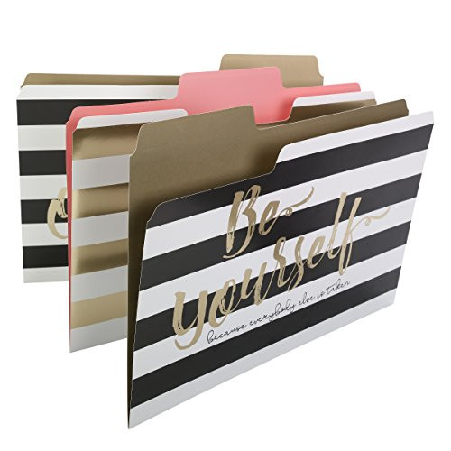 Smead SuperTab Fashion File Folder, Oversized 1/3-Cut Tab, Letter Size, 3 Designs, 6 per Pack (11954)