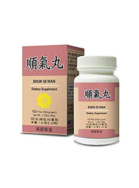 Shun Qi Wan Herbal Supplement Helps for Stomach  and  Digestive System 350mg 100 Pills Made in USA